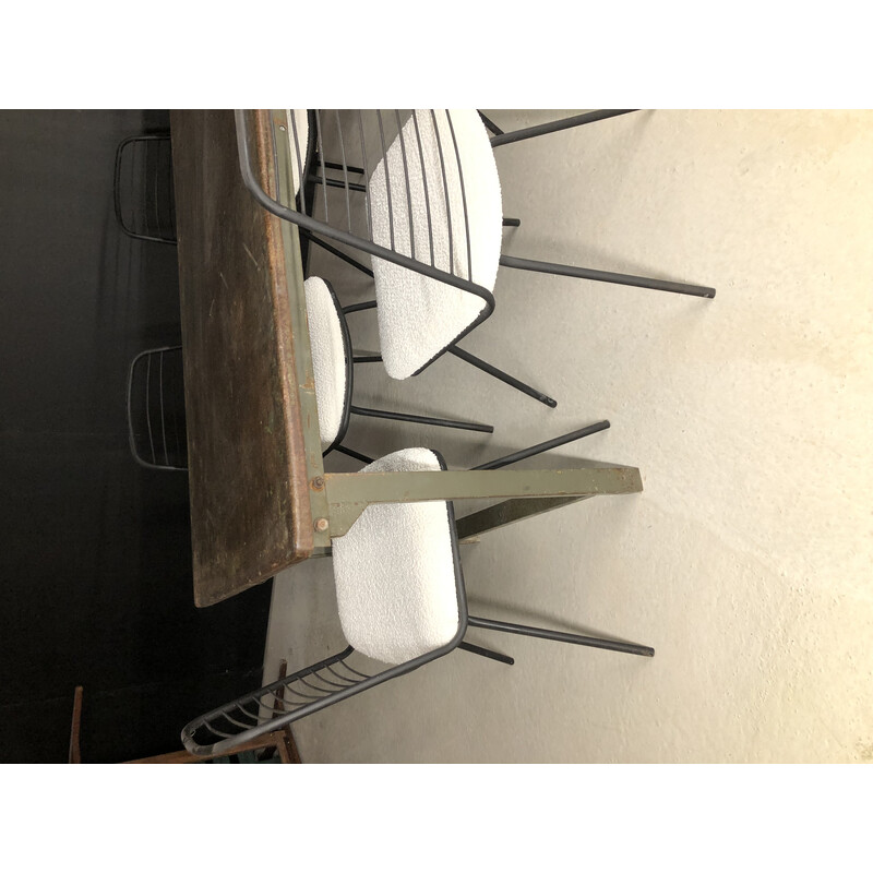 Lot de 5 chaises vintage par Jean Louis Bonnant