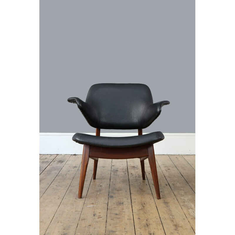 Webe curved armchair in teak, Louis VAN TEEFFELEN - 1960s