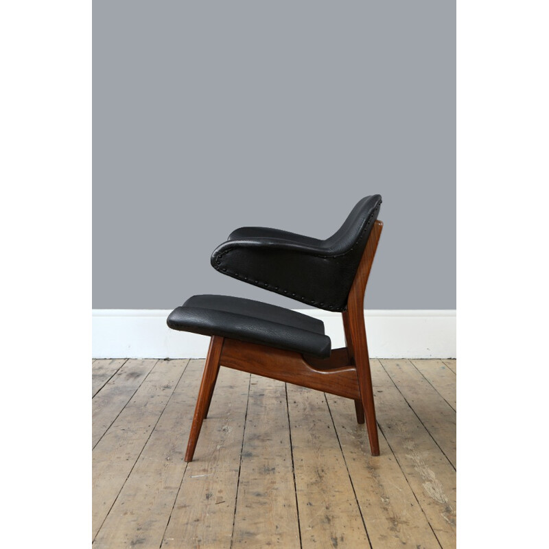 Webe curved armchair in teak, Louis VAN TEEFFELEN - 1960s