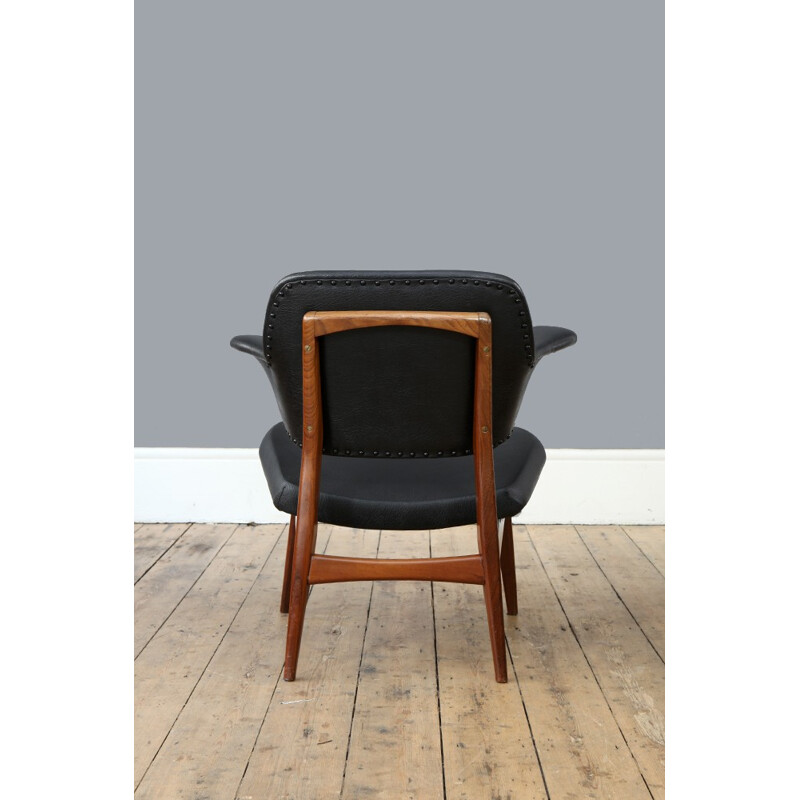 Webe curved armchair in teak, Louis VAN TEEFFELEN - 1960s