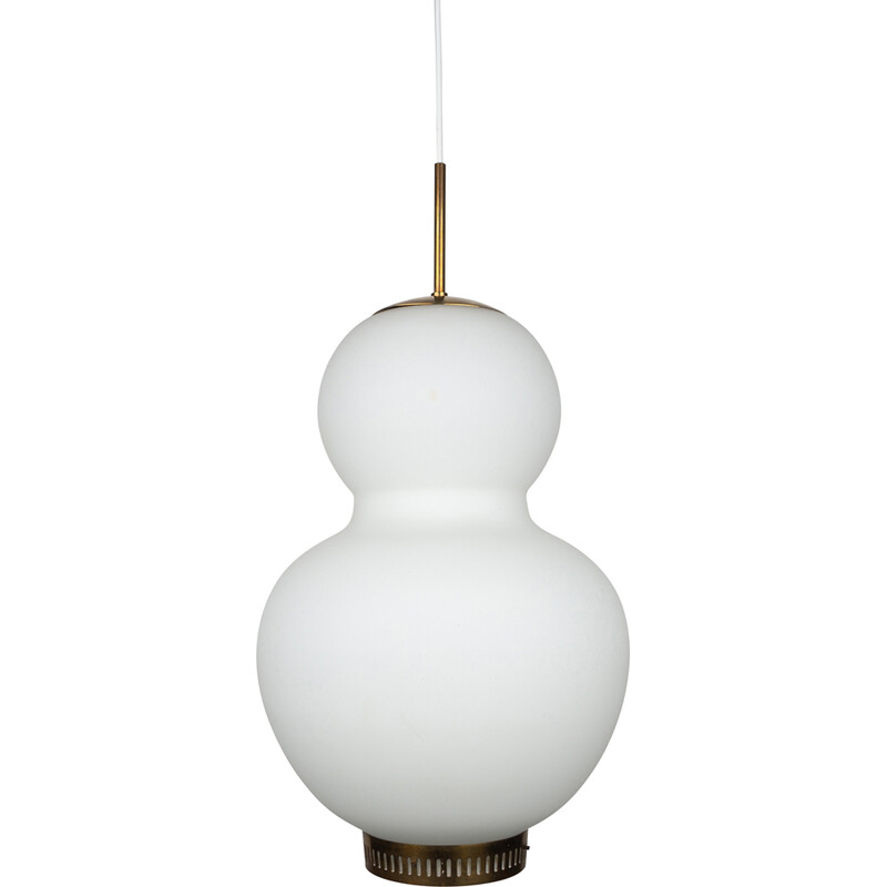 Lámpara de suspensión danesa vintage Snebold de Bent Karlby para Lyfa, 1956
