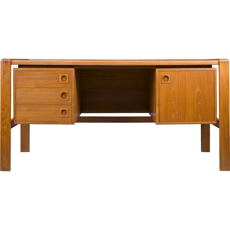 Vintage teakhouten bureau van H.P. Hansen, Denemarken 1960