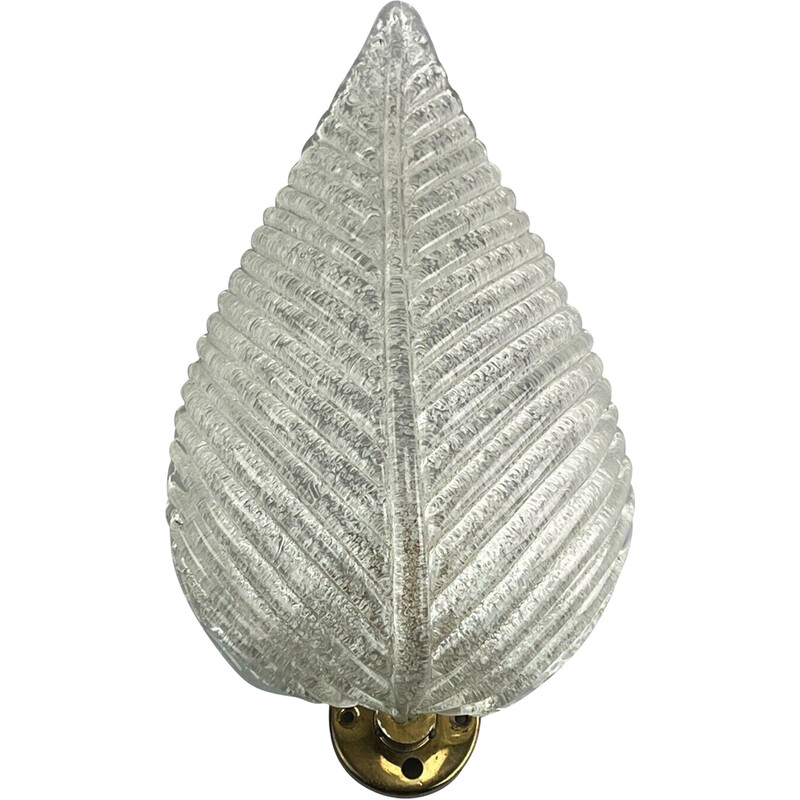 Lampada da parete in vetro di Murano vintage di Barovier e Toso, 1960-1970