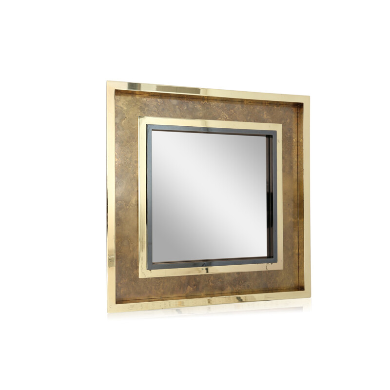 Maison Jansen France mirror in brass - 1980s