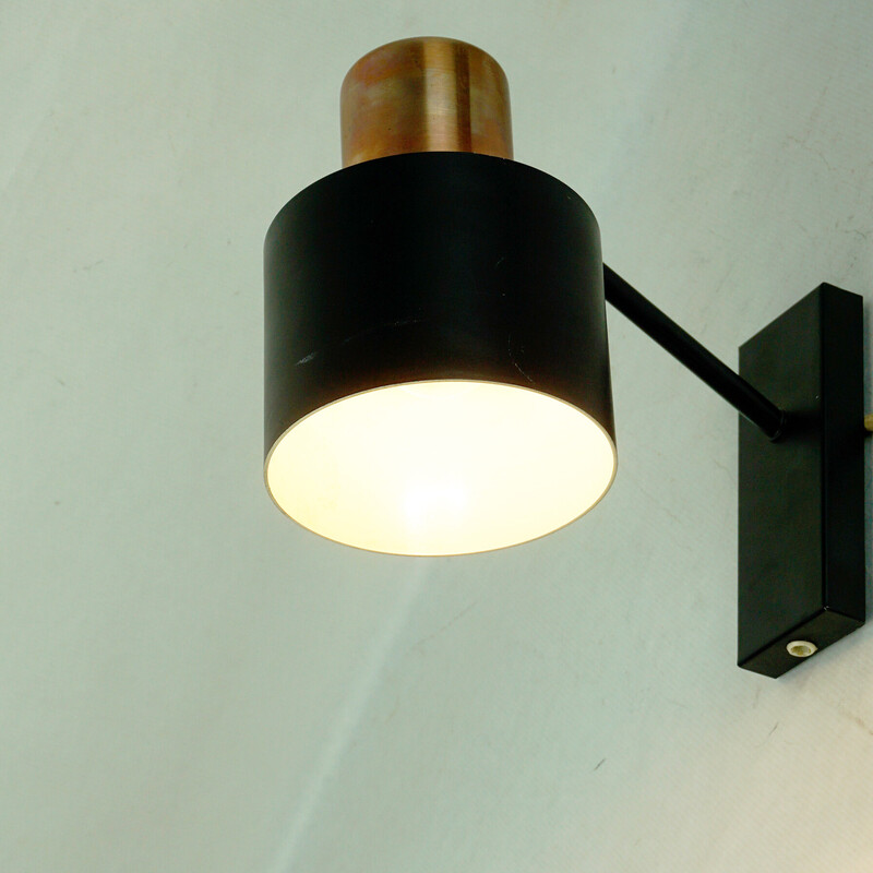 Vintage Alfa wall lamp by Jo Hammerborg for Fog and Moruo, Denmark 1960s