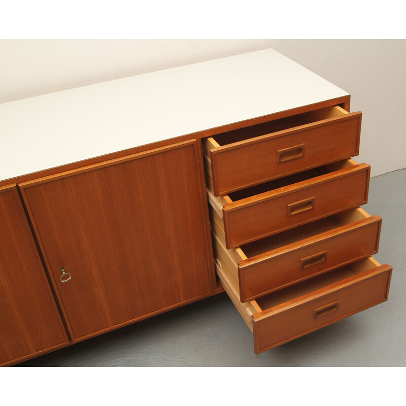 Vintage sideboard in teak and formica by Ernst Martin Dettinger, 1960s