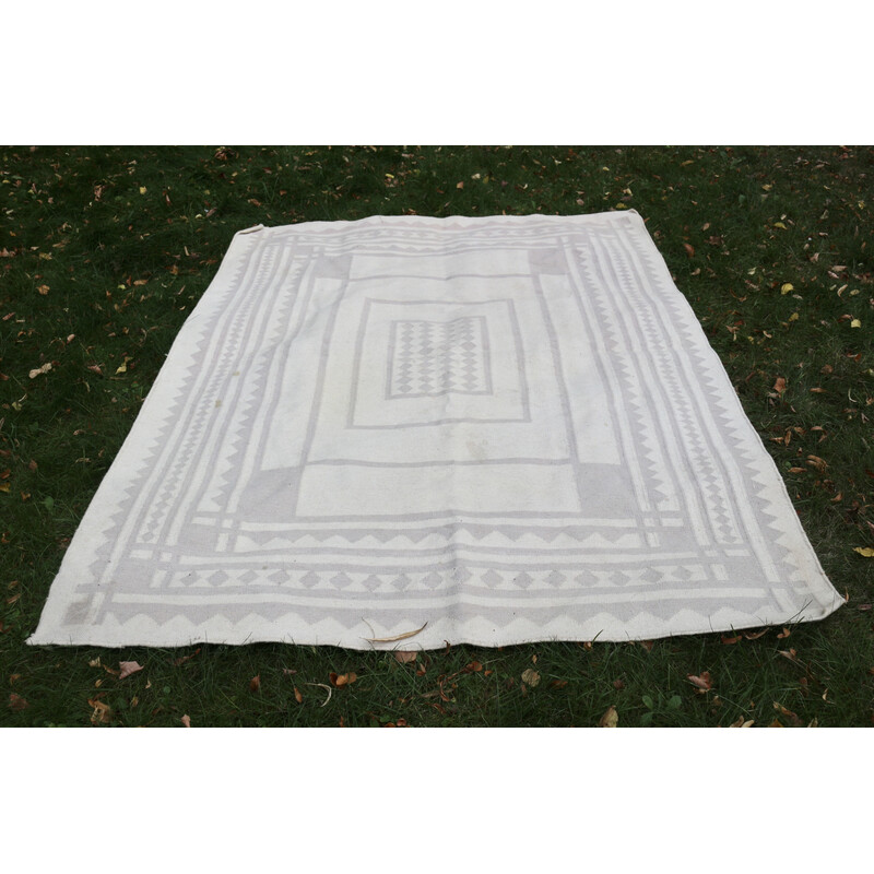 Tapis vintage en laine de couleur claire, 1970-1980