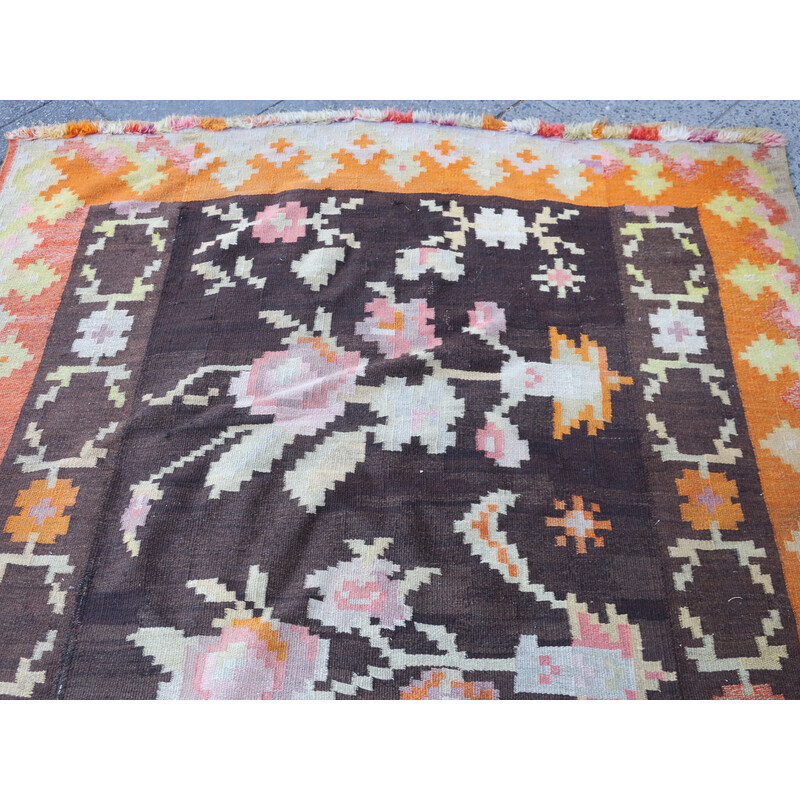 Vintage Bessarabian long kelim corridor rug, 1920s