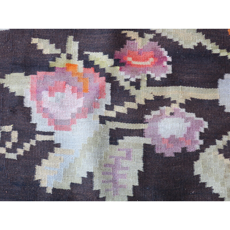 Vintage Bessarabian long kelim corridor rug, 1920s