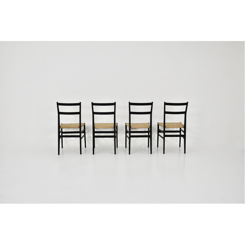 Conjunto de 4 sillas Leggera vintage de Gio Ponti para Cassina, 1960