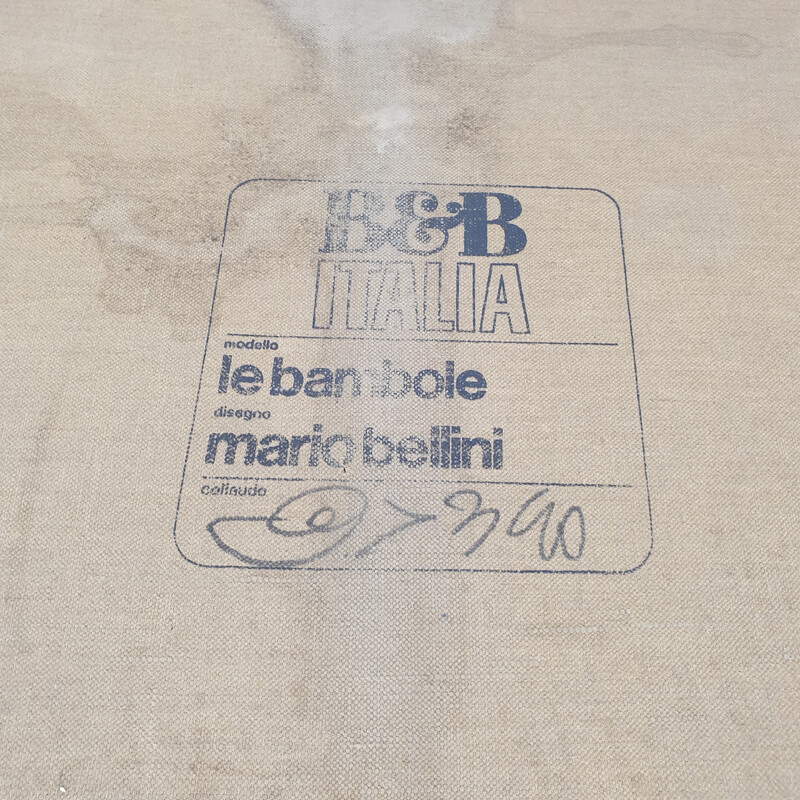 Sofá Vintage de 2 lugares "Le Bambole" de Mario Bellini para B e B Italia, 1970
