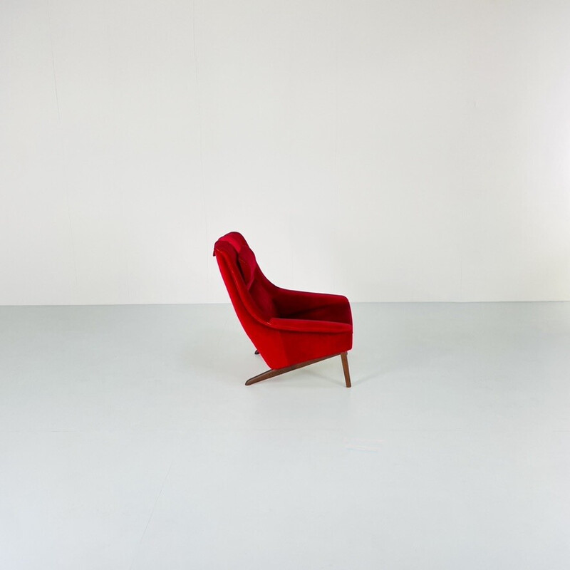 Fauteuil lounge vintage "4410" par Folke Ohlsson pour Fritz Hasen, Danemark 1960