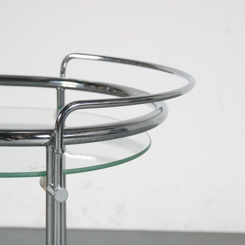 Vintage trolley with chrome plated tubular by Gae Aulenti for Fontana Arte, Italy 1970s