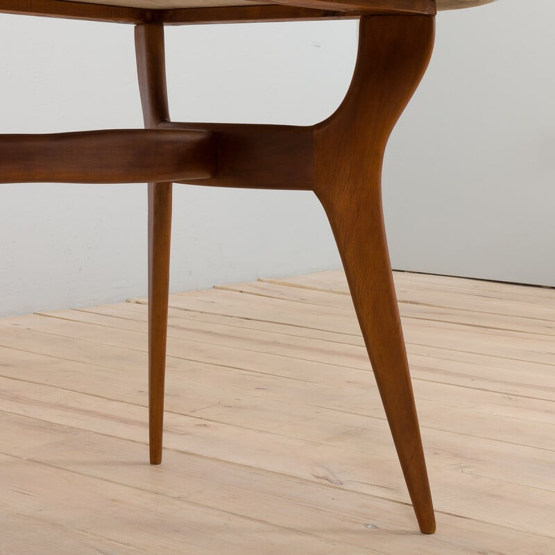 Italian vintage dining table with marble top, 1950s