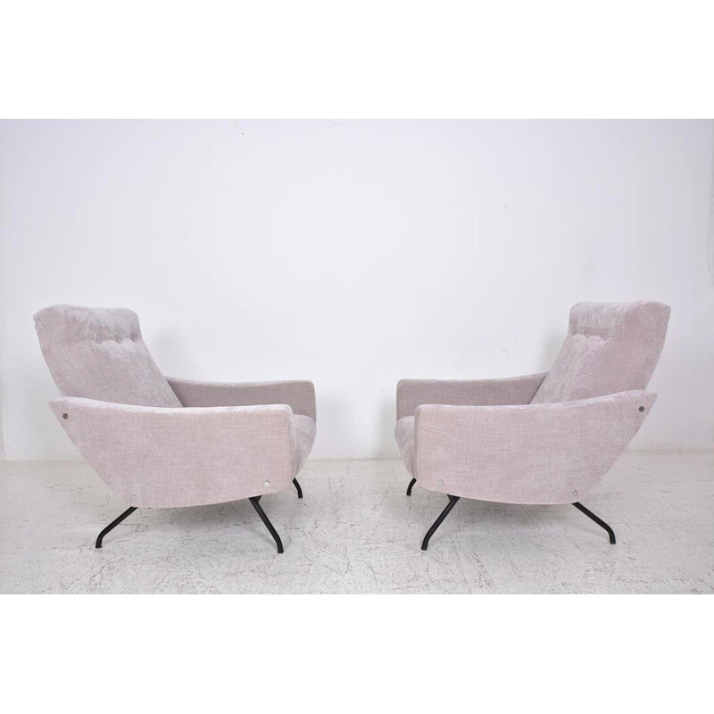 Paar vintage fauteuils van Joseph-André Motte voor Steiner, 1955