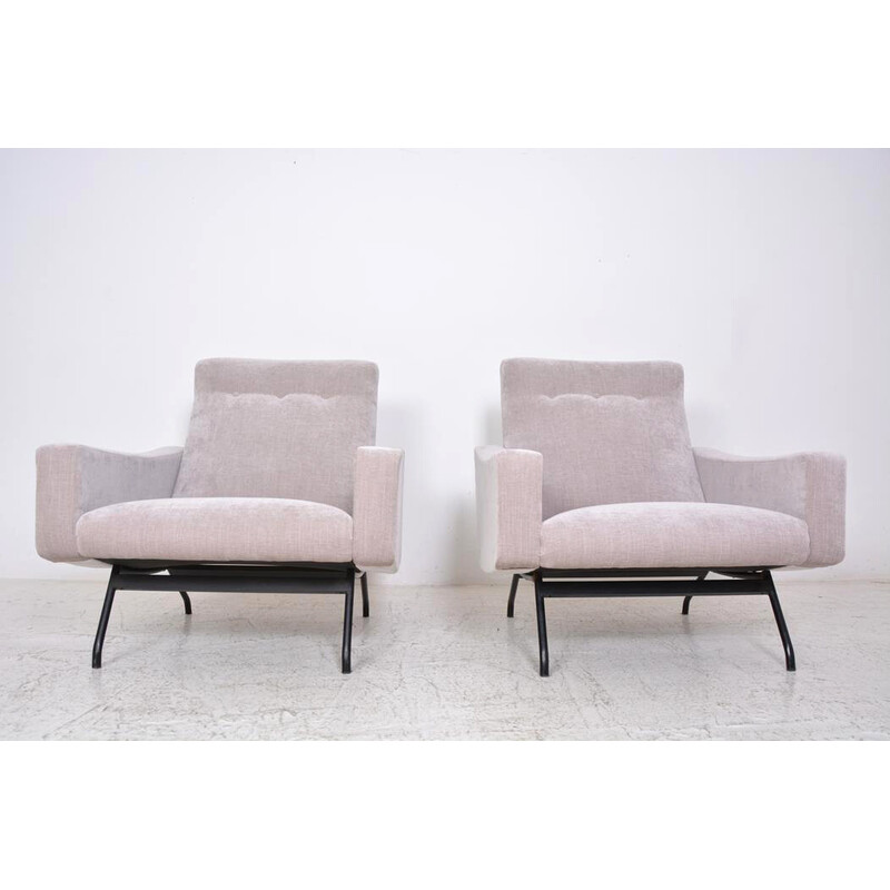 Pair of vintage armchairs by Joseph-André Motte for Steiner, 1955