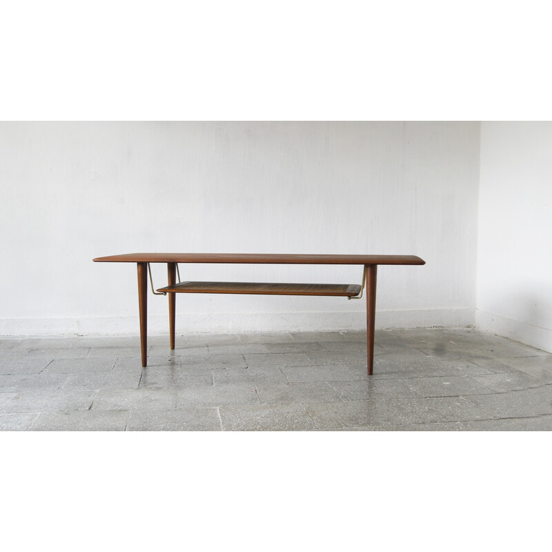 Teak vintage model Fd 516 coffee table by Peter Hvidt and Orla Mølgaard Nielsen for France and Son, 1950s