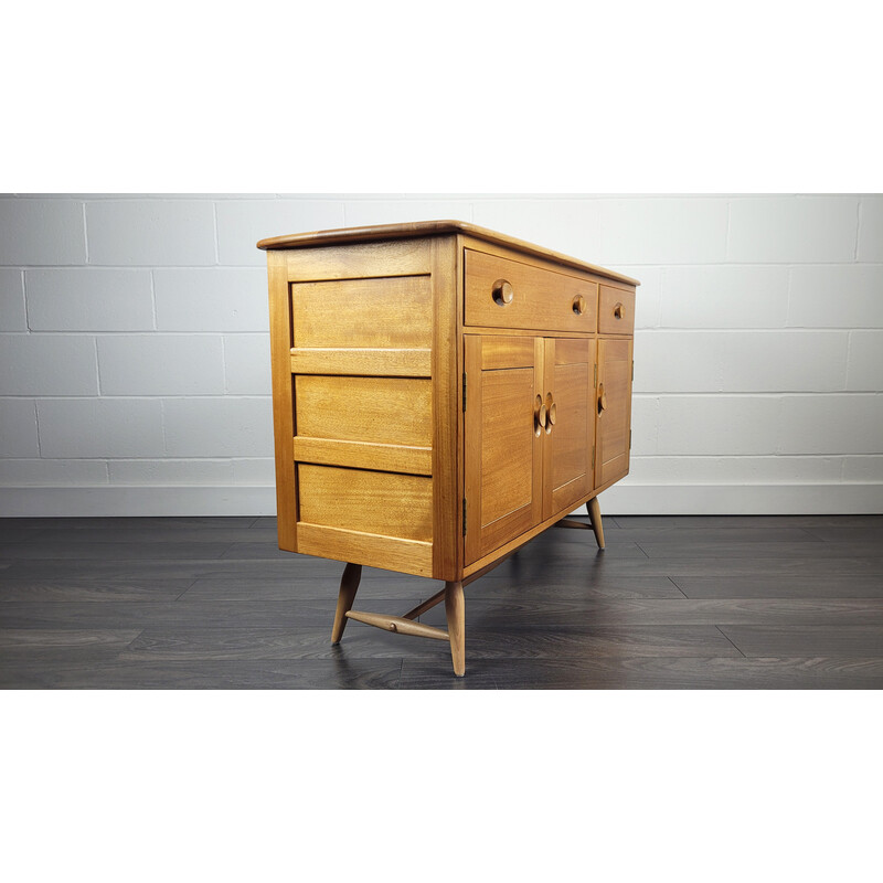 Vintage iepenhouten en beukenhouten dressoir van Ercol, 1960s