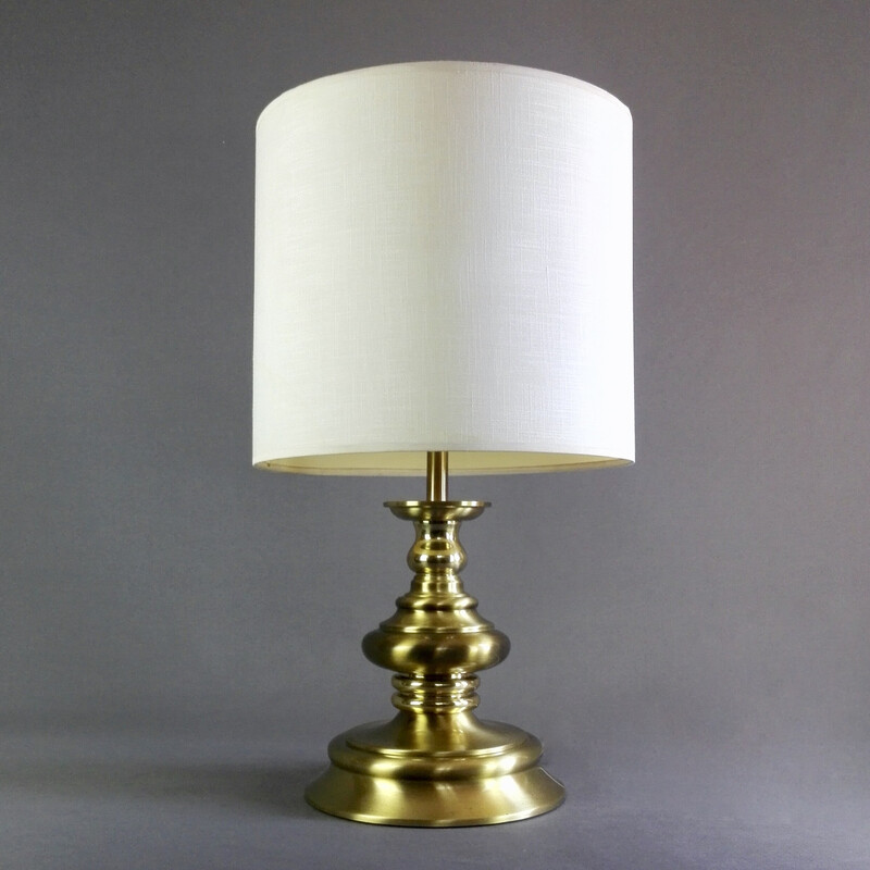 Goffredo Reggiani marked solid brass table/floor lamp, Italy, 1960s