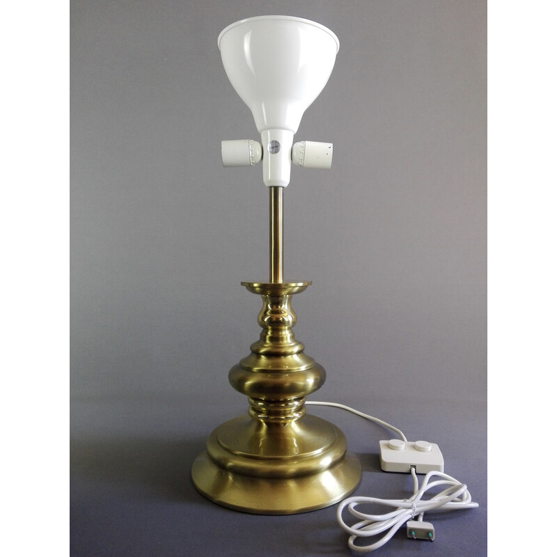 Goffredo Reggiani marked solid brass table/floor lamp, Italy, 1960s