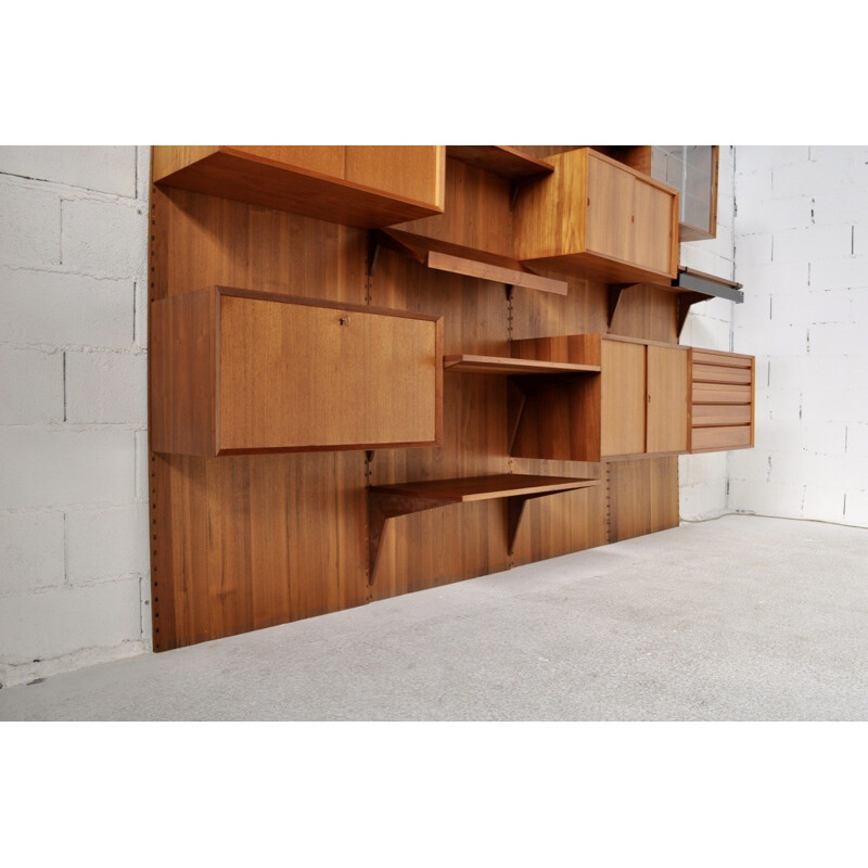 Cado teak panels wall unit, Poul CADOVIUS - 1950s