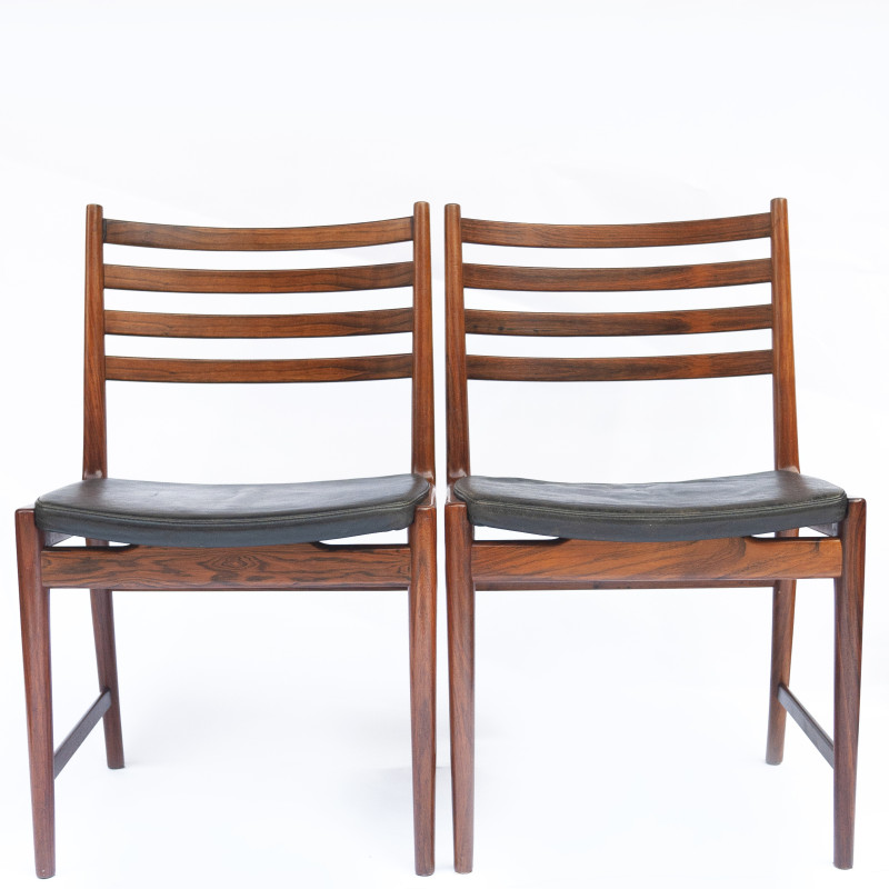 Juego de 4 sillas de comedor vintage de palisandro de Kai Lyngfeldt Larsen para Søren Willadsen, años 60