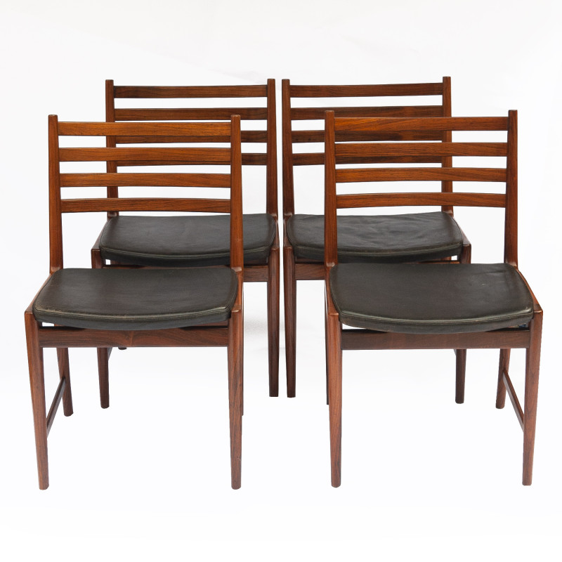 Set van 4 vintage palissander eetkamerstoelen, Kai Lyngfeldt Larsen voor Søren Willadsen, 1960