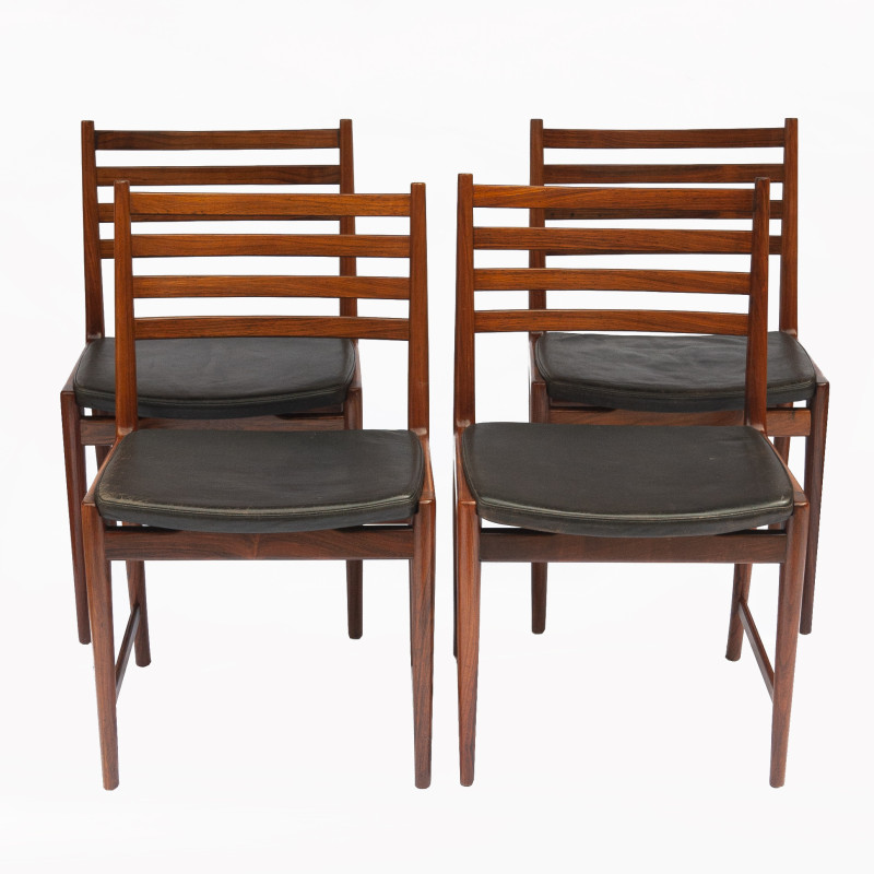 Set of 4 vintage rosewood dining chairs by Kai Lyngfeldt Larsen for Søren Willadsen, 1960s