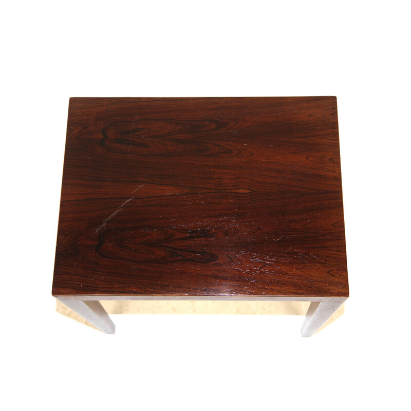 Mesa lateral Vintage rosewood por Severin Hansen para Haslev Møbelfabrik, Dinamarca 1960