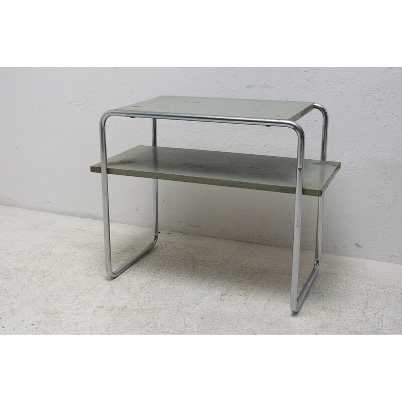 Mesa auxiliar vintage Bauhaus B12 de Marcel Breuer para Mücke-Melder, años 30