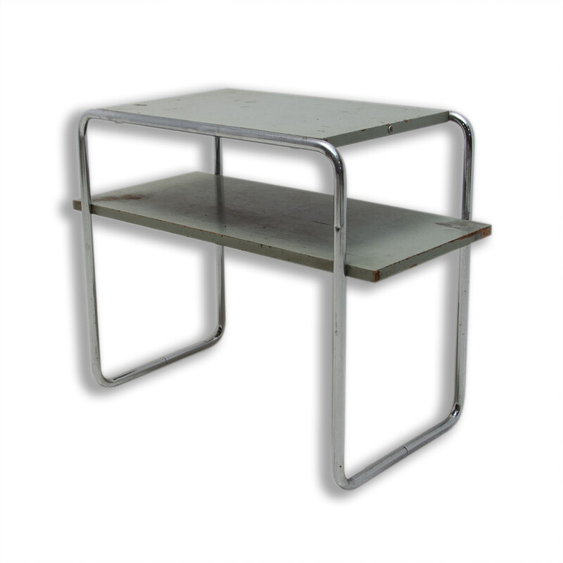 Mesa auxiliar vintage Bauhaus B12 de Marcel Breuer para Mücke-Melder, años 30