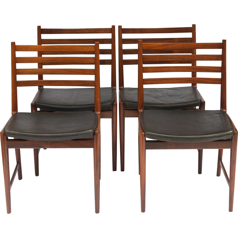 Set of 4 vintage rosewood dining chairs by Kai Lyngfeldt Larsen for Søren Willadsen, 1960s