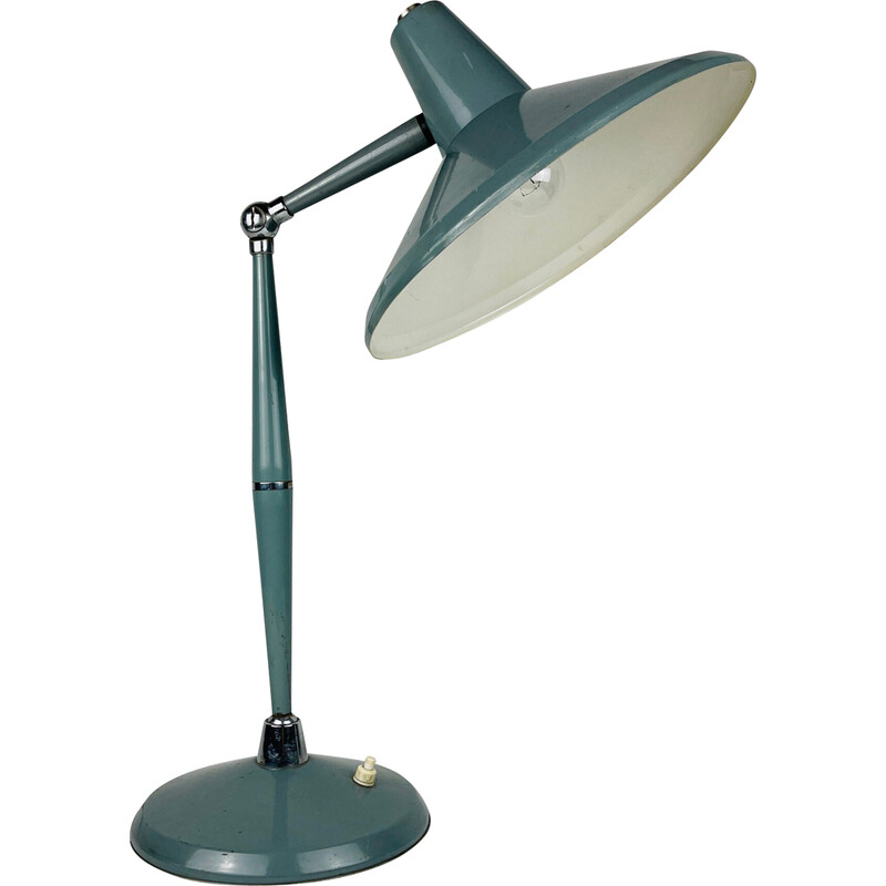 lampe de bureau grise - italie 1960