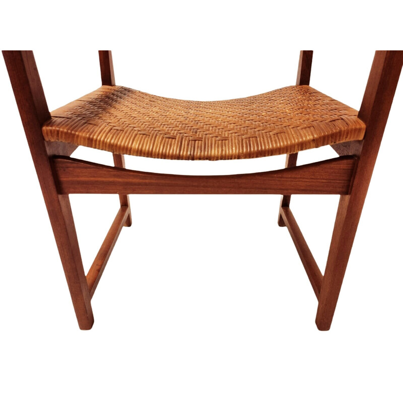 Pair of vintage teak and rosewood armchairs by Hvidt and Mølgaard for Soborg