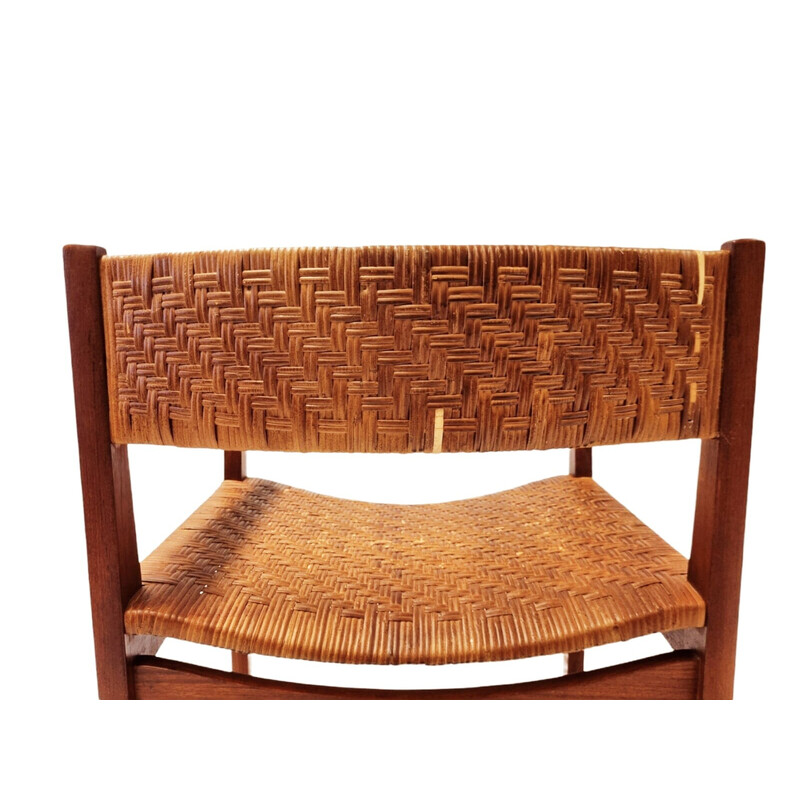 Pair of vintage teak and rosewood armchairs by Hvidt and Mølgaard for Soborg