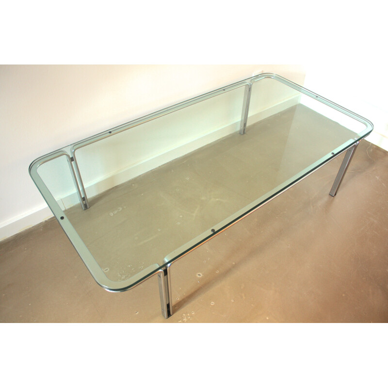Kill "model T112" coffee table in chrome steel and glass, Horst BRUNING - 1970s