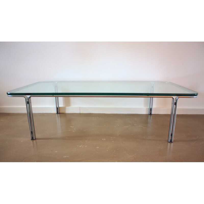 Kill "model T112" coffee table in chrome steel and glass, Horst BRUNING - 1970s
