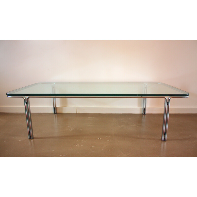 Kill "model T112" coffee table in chrome steel and glass, Horst BRUNING - 1970s