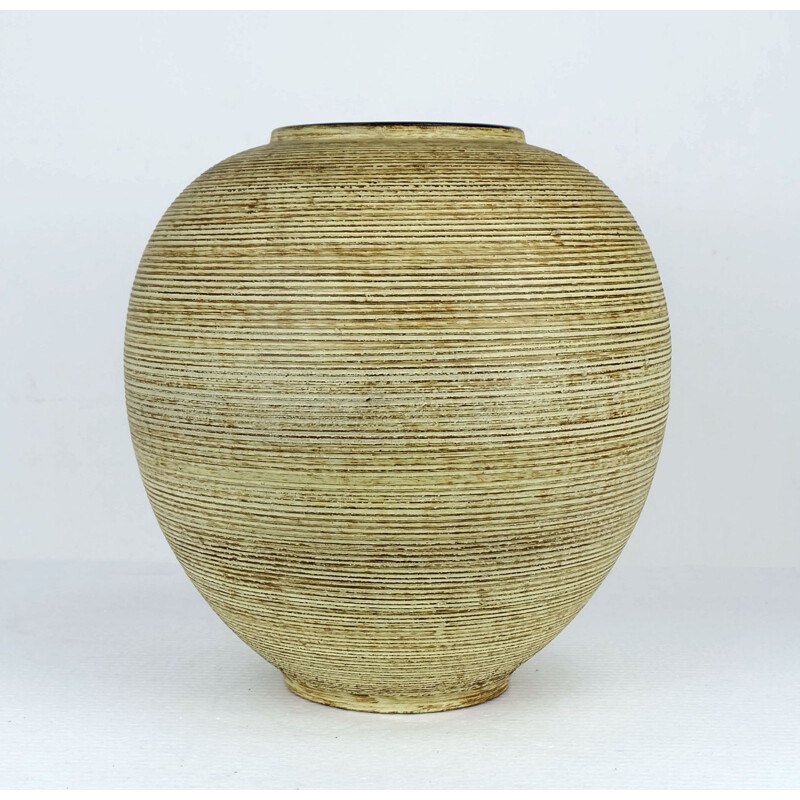 Vase "1088-5" Dumler & Breiden beige en céramique - 1930