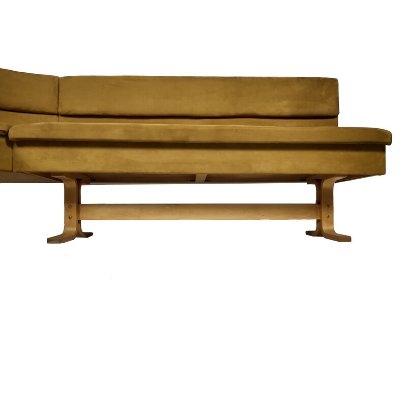 Vintage corner sofa by Ludvik Volak for Drevopodnik Holesov, Czechoslovakia 1960s