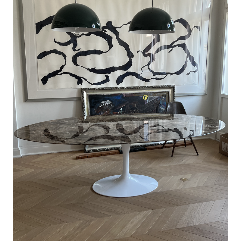 Mesa de mármol vintage de Eero Saarinen para Knoll