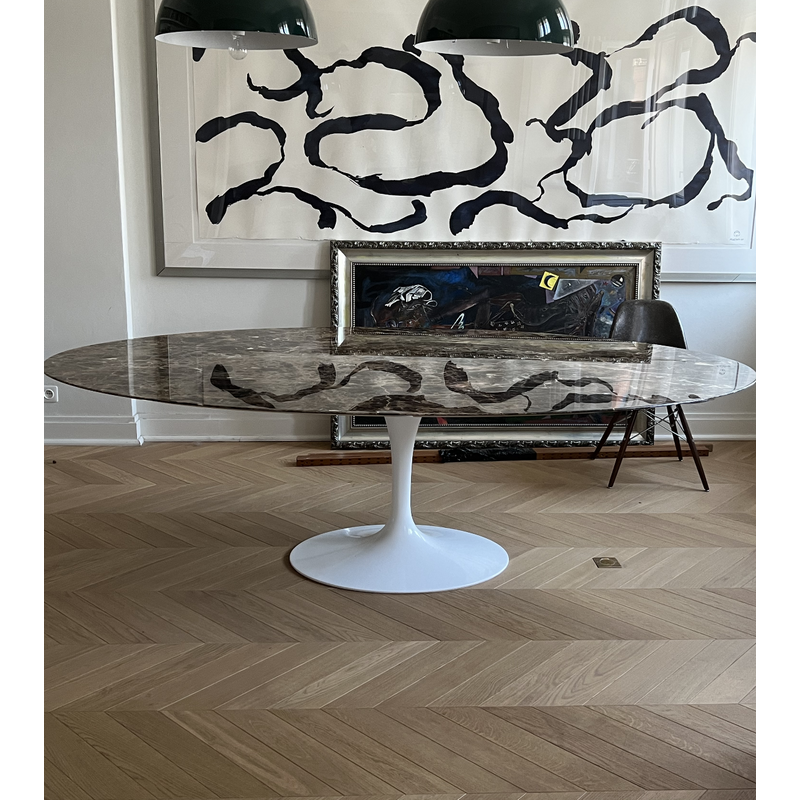 Tavolo in marmo vintage di Eero Saarinen per Knoll