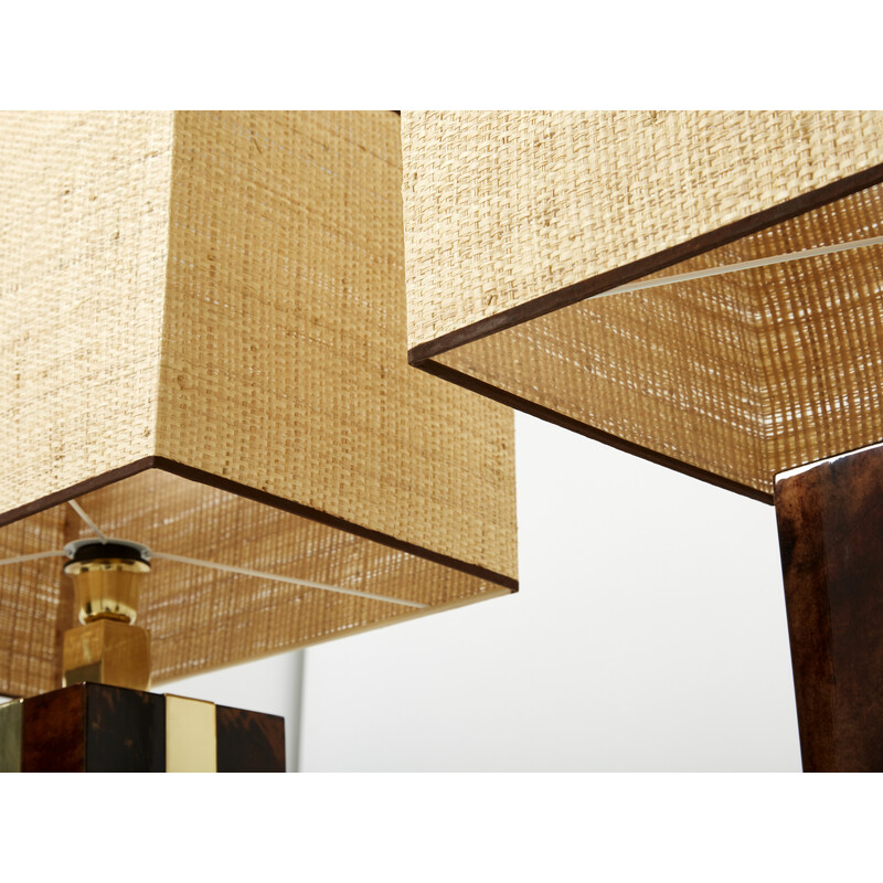 Pair of vintage Italian lamps by Aldo Tura, 1970