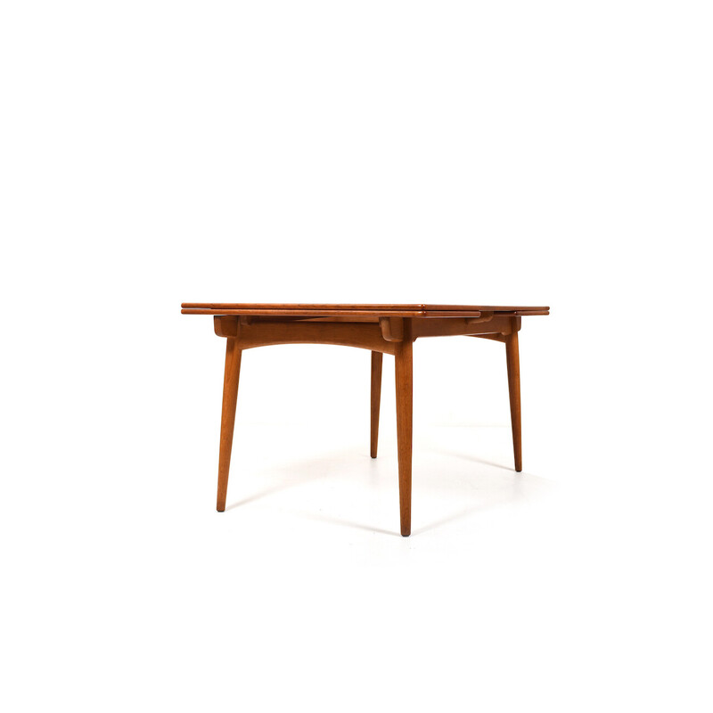 Vintage At-312 teak and oakwood dining table by Hans J. Wegner for Andrea’s Tuck, Denmark 1950-1960s