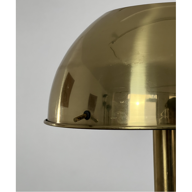 Vintage brass mushroom lamp by Florian Schulz, 1970