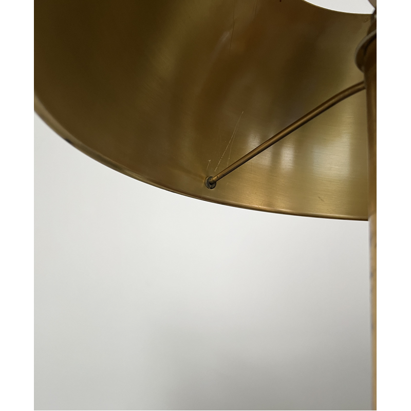 Vintage brass mushroom lamp by Florian Schulz, 1970