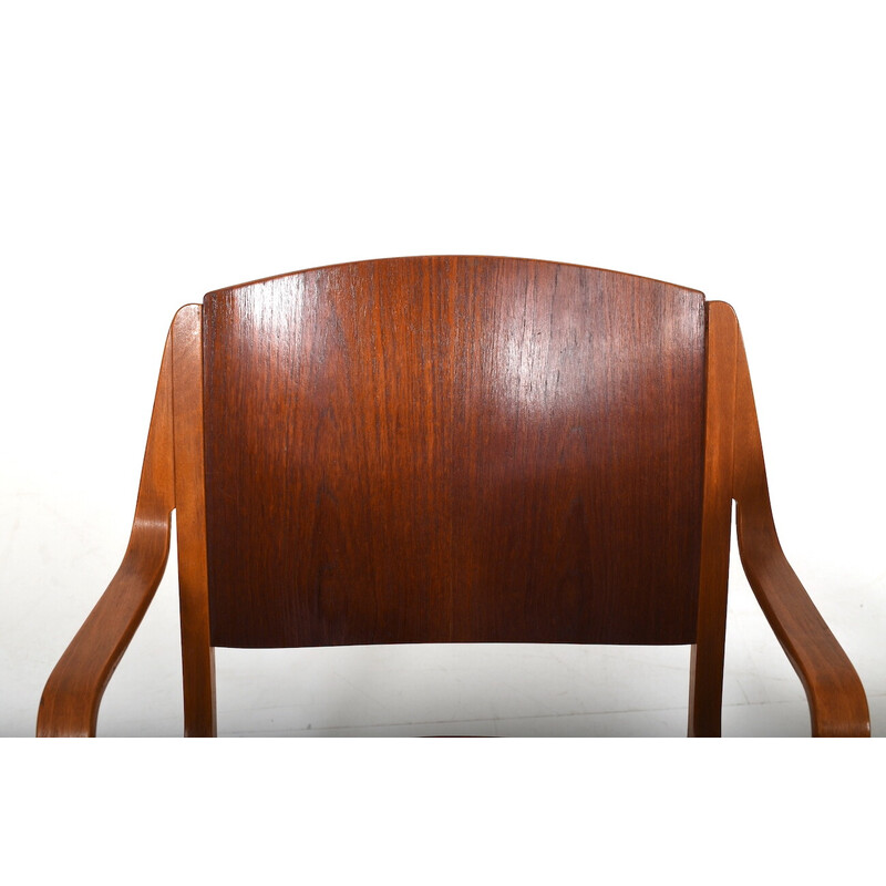 Pair of vintage Ax-chairs in teak by Orla Mølgaard and Peter Hvidt for Fritz Hansen, 1950s