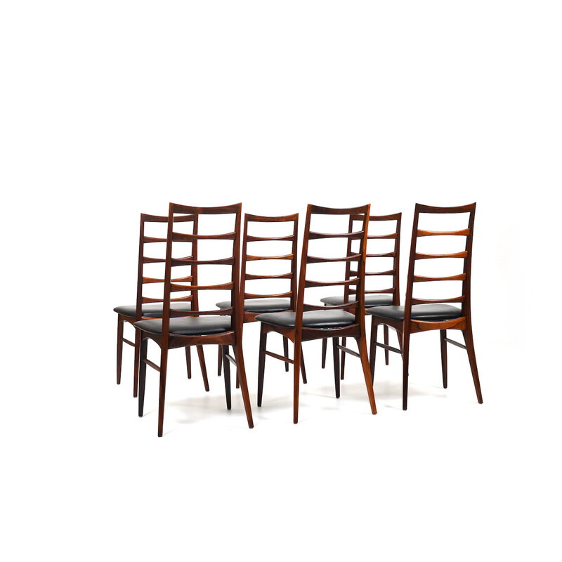 Ensemble de 6 chaises danoises vintage Lis de Niels Kofoed pour Kofoeds Hornslet, 1961
