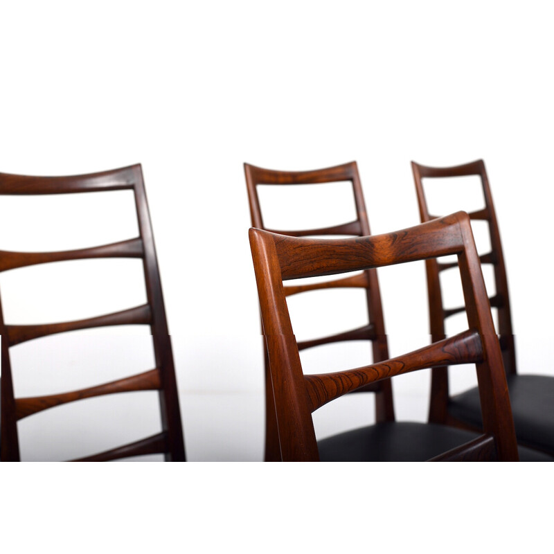 Set of 6 Danish vintage Lis chairs by Niels Kofoed for Kofoeds Hornslet, 1961