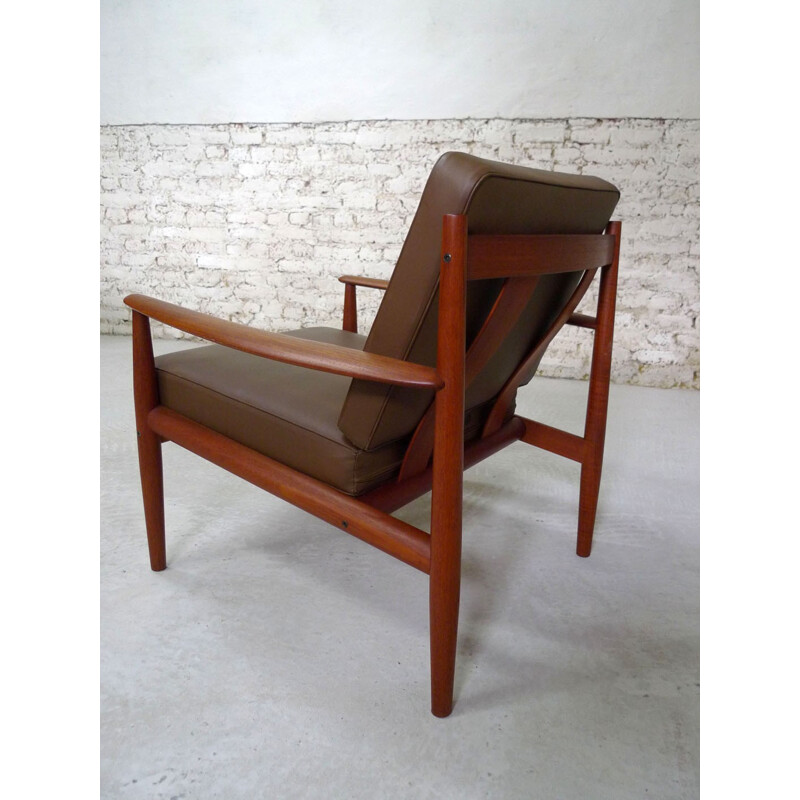 Fauteuil scandinave France and Son en teck, Grete JALK - 1960